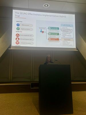 Dr. Doyle presenting findings